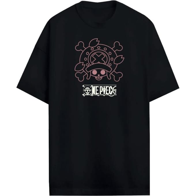 One Piece - Anime Oversized T-shirt - Chopper - S tot XL - voor Mannen - zwart