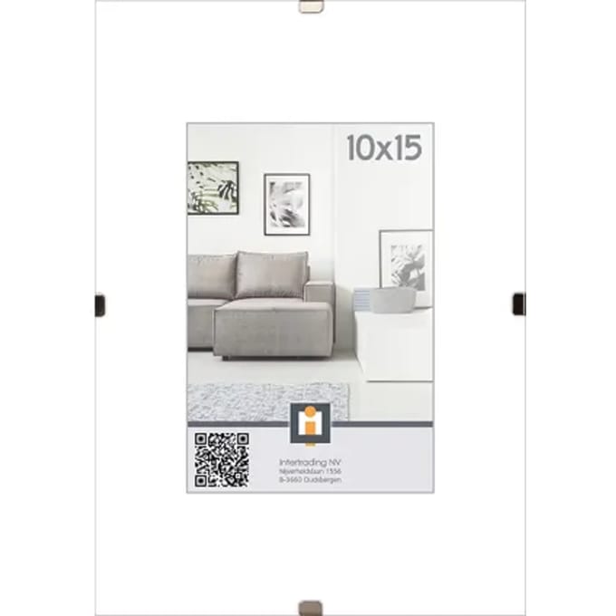 Fotolijst Glas 10 x 15 cm Euro Randloos