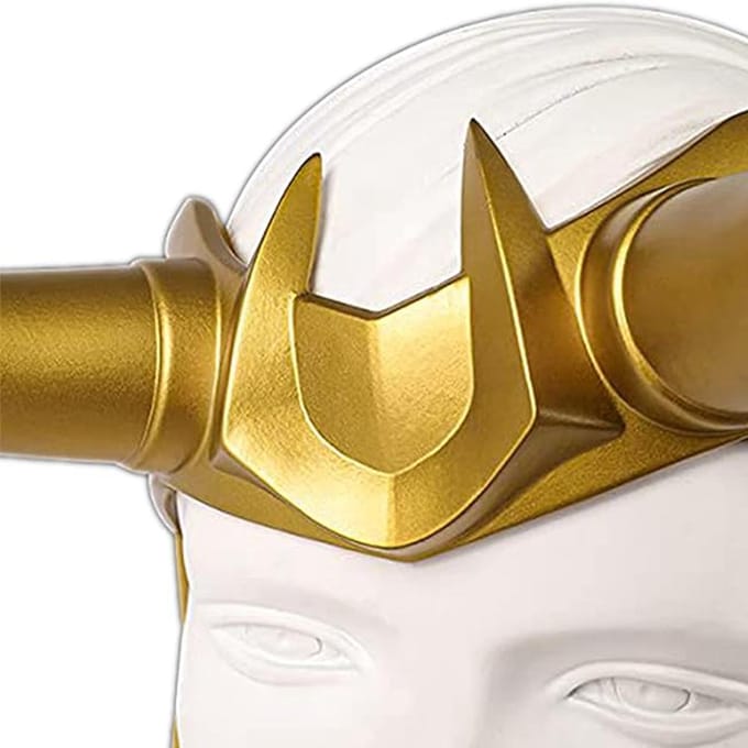 Coiffe Loki Couronne Masque Loki pour Costumes de Nuit de Carnaval Accessoires Accessoires white
