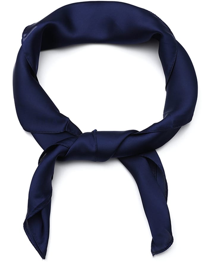 Vierkant Sjaaltje in Minimalistisch Effen Design (70x70cm) - Navy