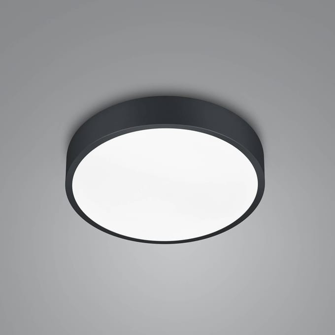 Trio Lighting LED plafondlamp Waco, CCT, Ø 31 cm, matzwart
