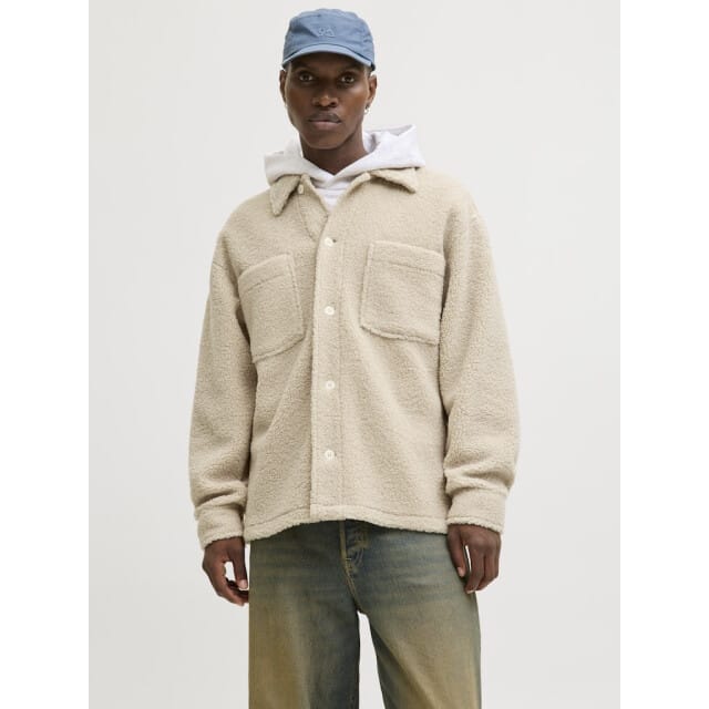 JACK&JONES - JORBLEECKER TEDDY OVERSHIRT LS - Heren - Overhemden