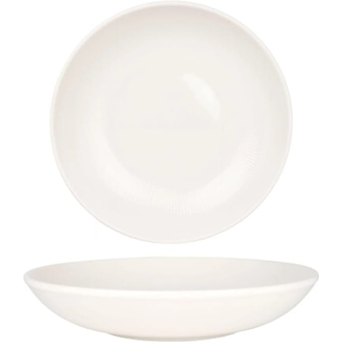 Bonna Diepbord - Iris White - Porselein - 23 cm (1000cc) - set van 6