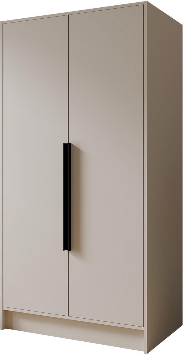 Kledingkast Goya I 100 cm (kasjmier, zwarte handgrepen)