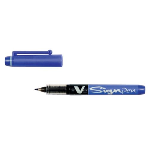 Fineliner PILOT V Signpen fijn blauw