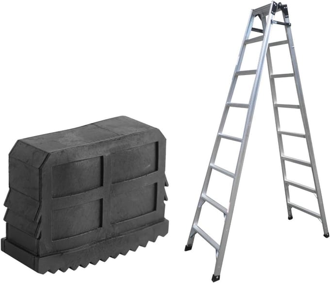 2x Antislip Rubber Ladderdoppen Vervanging voor StapeLadders (57x21mm)