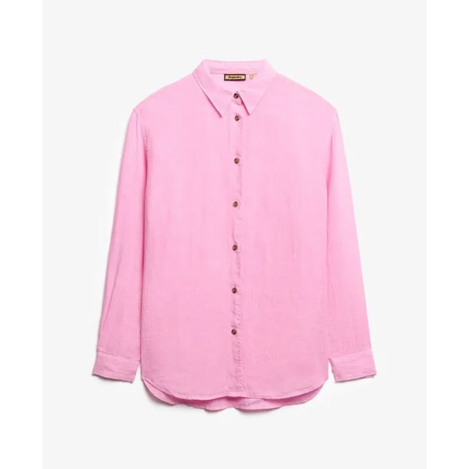 Superdry - Casual boyfriend overhemd van linnen - Dames - Shirts