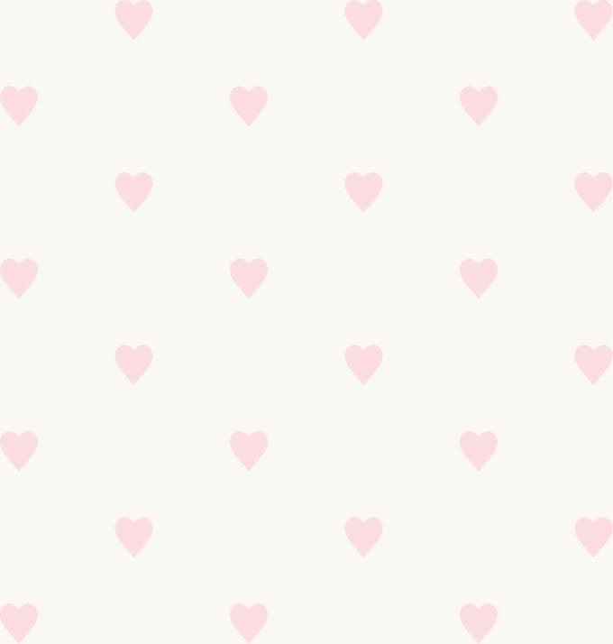 Origin Wallcoverings behang hartjes glanzend wit en roze - 347705 - 0,53 x 10,05 m