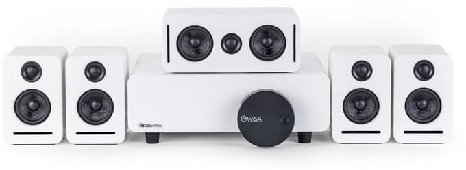 Clruro 5.1 Surround Sound Systeem – Draadloos – Dolby Atmos – WiSA Certified – THX Tuned – Wit