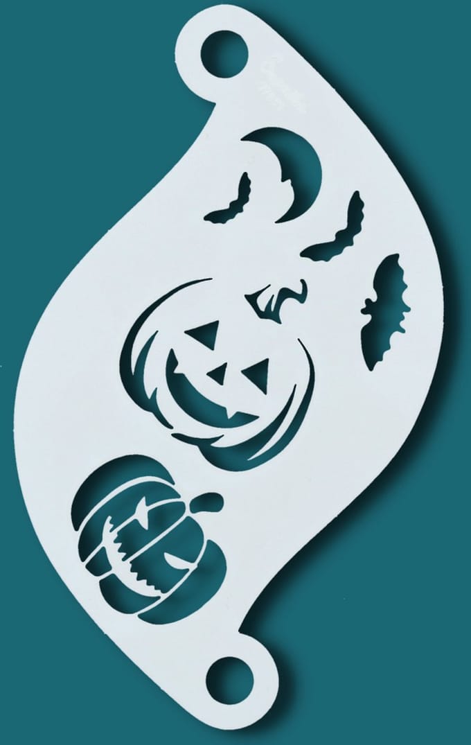 Schmink Sjabloon - Spooky Pumpkins - Halloween
