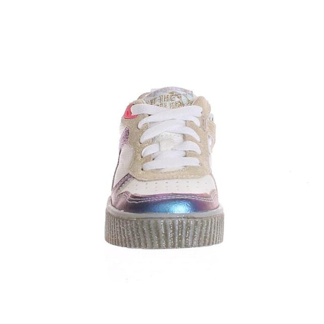 Braqeez 425230-926 Meisjes Lage Sneakers - Multicolor - Leer - Veters