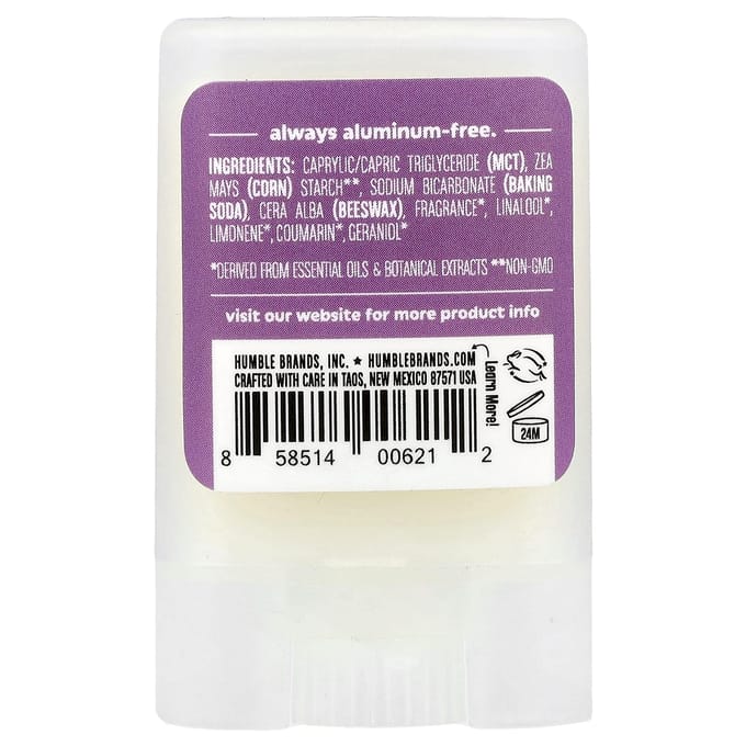 Humble Brands, Aluminiumvrije Deodorant, Berg Lavendel, 0.5 oz (14 g) pink