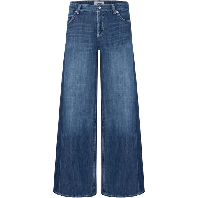 Cambio Palazzo Patch Jeans Blauw 9112 0056 11