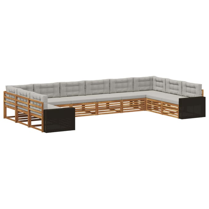 vidaXL - Sofa-Sets - 10 - st - Massief - Acacia - Hout