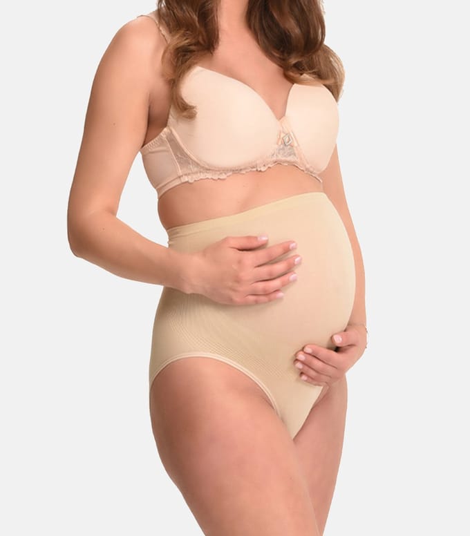 Mamsy - Seamless zwangerschaps Slip met shapewear effect - Beige - M/L