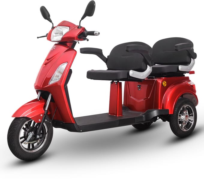 Elektrische Driewieler 2 stoelen 1000W, Bereik tot 36 km Volta M4+