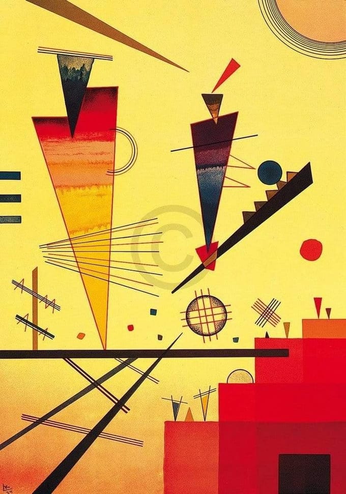 Kunstdruk Wassily Kandinsky - Struttura allegra 70x100cm