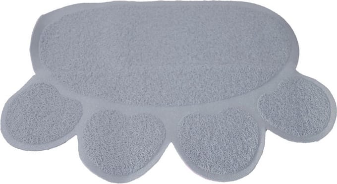 Boon Kat - Kattenbakmat - Uitloopmat - Poot - 60 x 45 cm - Lichtgrijs - 1ST