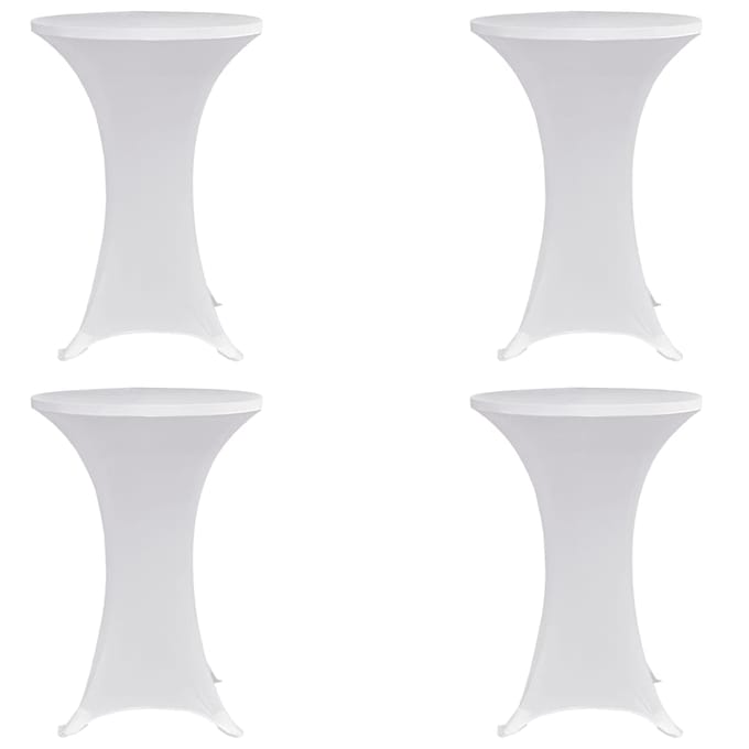 vidaXL - Statafelhoes - 4 - st - stretch - Ø70 - cm - wit