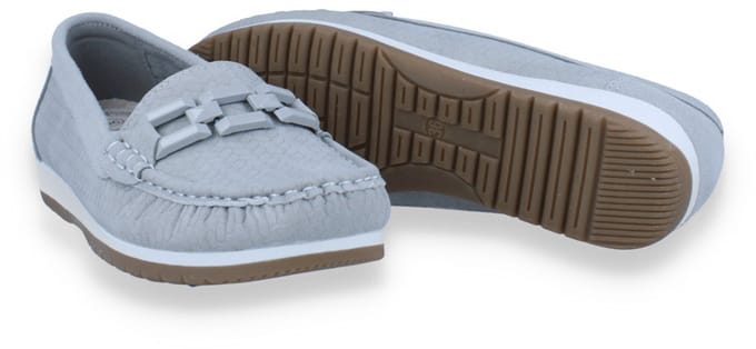 Mode-mania Dames Mocassin Grijs | Beige | Maat: 41
