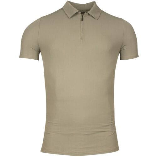 Thomas Maine Polo Short Sleeve Zip Collar Hyperflex Piqué Groen / male