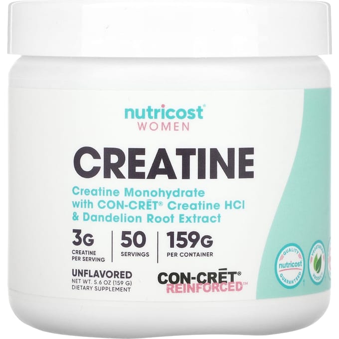 Nutricost, Femmes, Créatine, Non aromatisée, 5,6 oz (159 g)
