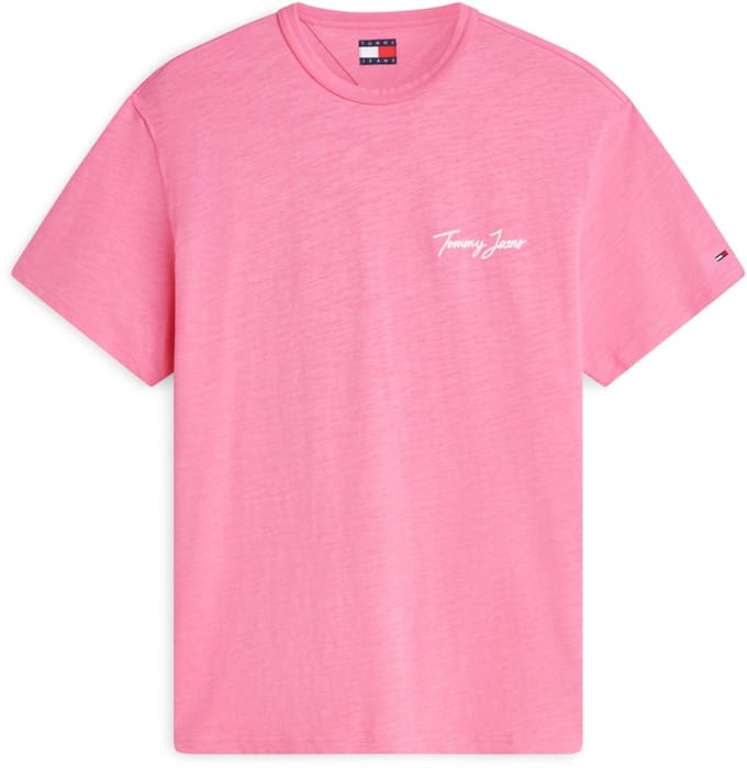 Tommy Hilfiger Relaxed Novelty Ss Tee Pink Daisy Taglia: L | Magliette basic Outlet | Uomo | Rosa