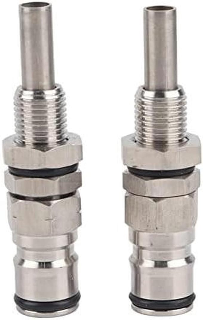 Keg Ball Lock - Bier Connector - Thuis Brouwen - Roestvrij Staal - 2 stuks - Zilver