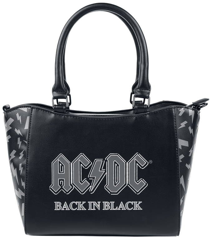 AC/DC Handtas - Back in Black - voor Vrouwen - zwart-grijs