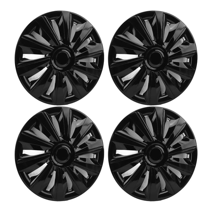 4 Stuks 14 inch Wielnaafdop Sterke Bescherming Klikvast Lichtgewicht Universele Pasvorm voor Elk 14 Inch Stalen Wiel gray