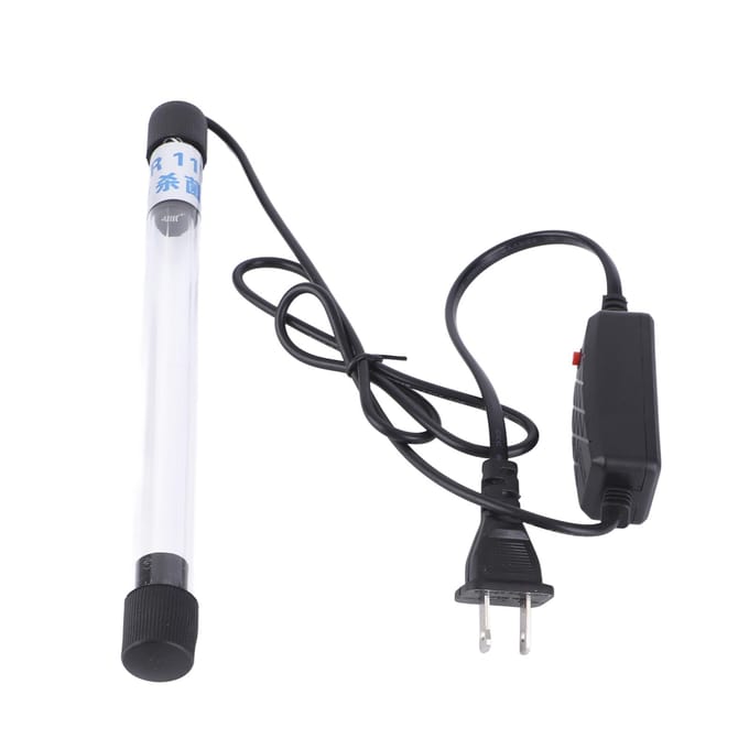 Aquarium Dompelbare Schoon Licht UV Sterilisator Groene Algen Schoon Lamp voor Vistentanks VijverUS Stekker black