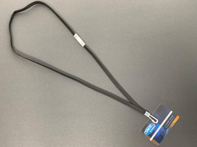 Keycord Met Plastic J clip Zwart