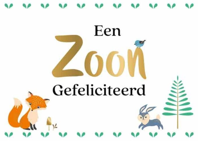 Wenskaart Daisy een zoon gefeliciteerd