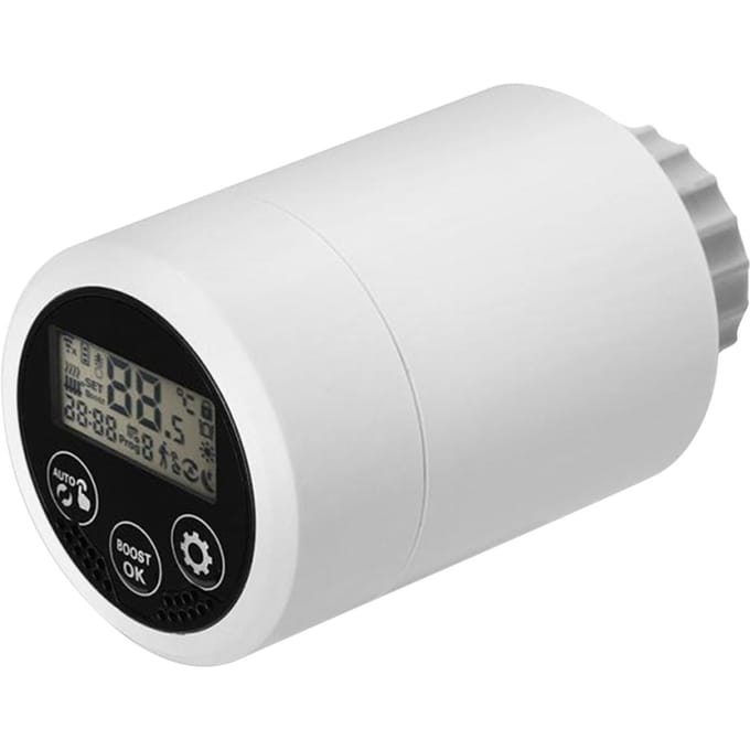 Intelligente temperatuurregelklep Draagbare radiatorklep Programmeerbare temperatuurregelaar Type 2 white
