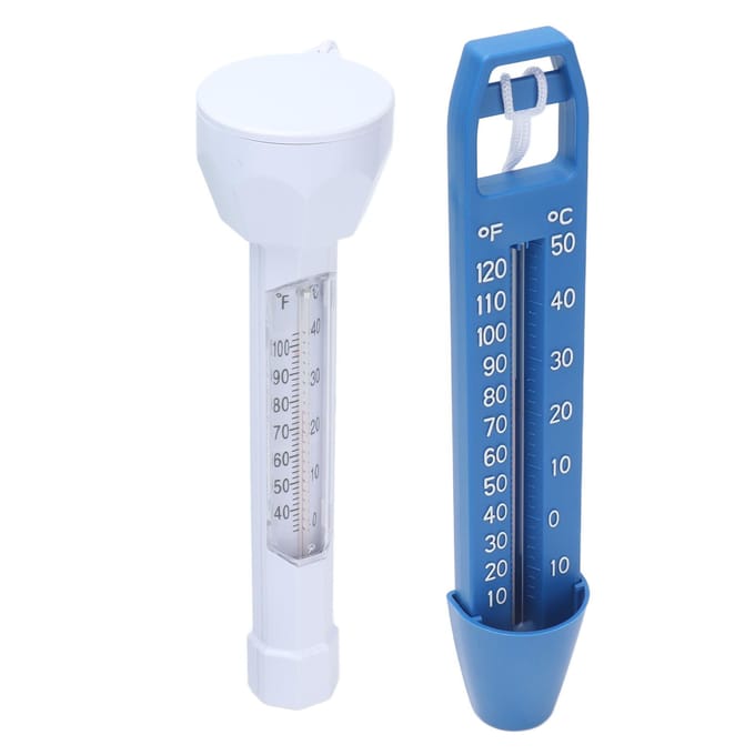 Drijvende zwembadthermometerset, meerdere units, duurzame waterdichte waterthermometer met koord white