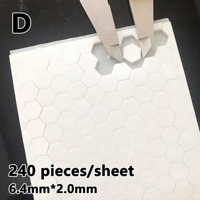 240 Pièces/Feuille Bande d'Attache DIY Auto-adhésive Colle Double Face Points 3D Sticker Mousse Colle Forte Loisirs Créatifs blanc