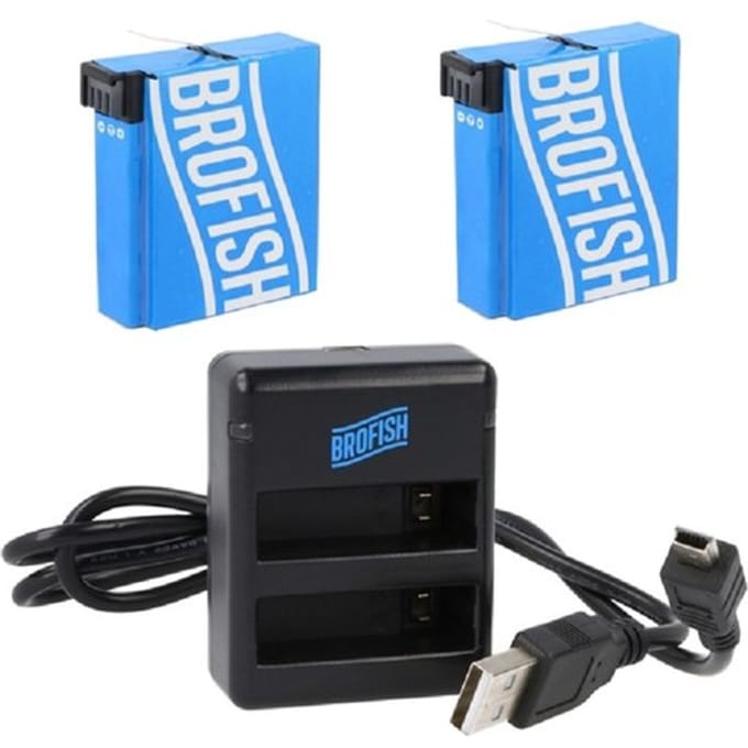 INCOMPLEET - Brofish Dual Battery Charger Kit For GoPro HERO4
