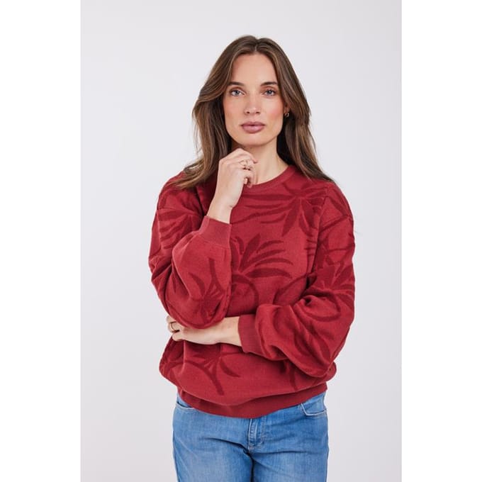 DIDI Dames Pullover Petals Barn red maat 34