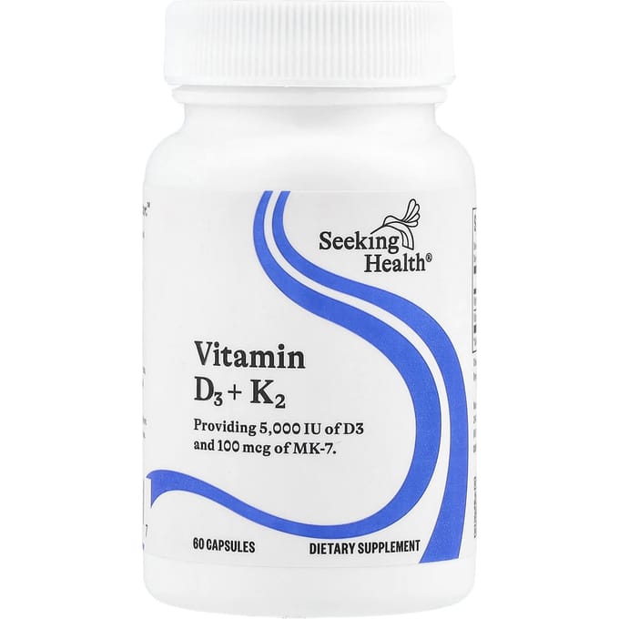 Vitamine D3 + K2, 60 capsules