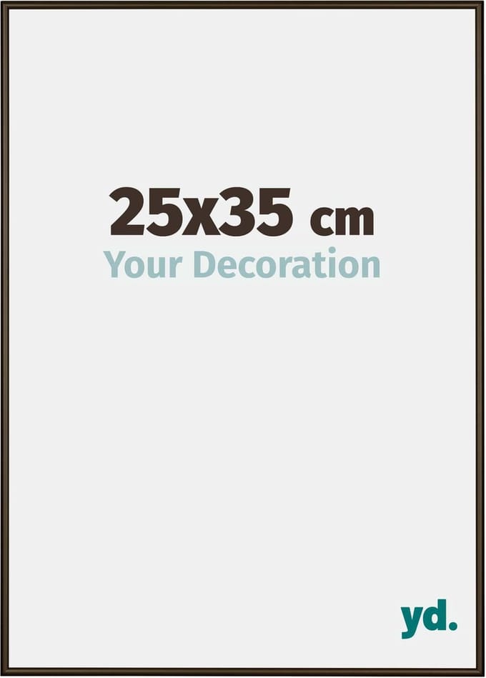 Your Decoration - Fotolijst 25x35 cm - Aluminium - Walnoot Structuur - New York