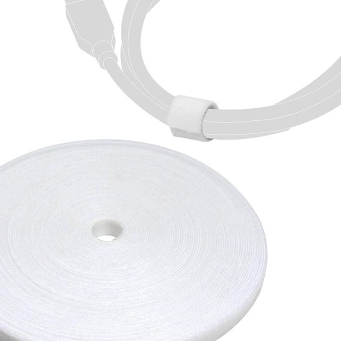 Jumada's - Kabelorganiser - Kabelbinder - Klittenband - Velcro - 5 meter - Wit