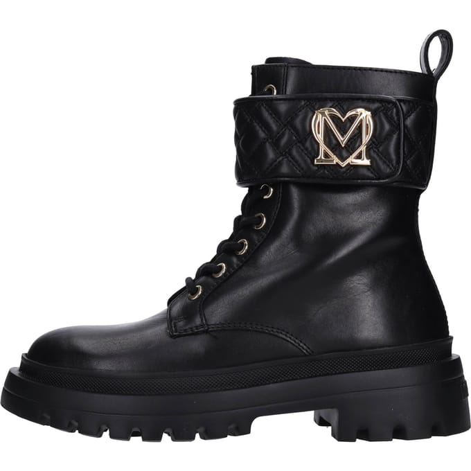 Moschino Biker Calfskin Ankle Boots Black Maat: 36 | Laarzen Outlet | Dames | Zwart