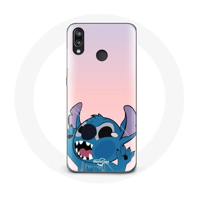 Coque - Huawei - P20 Lite - Souple - Rose - Stitch le Nez en l'air rose