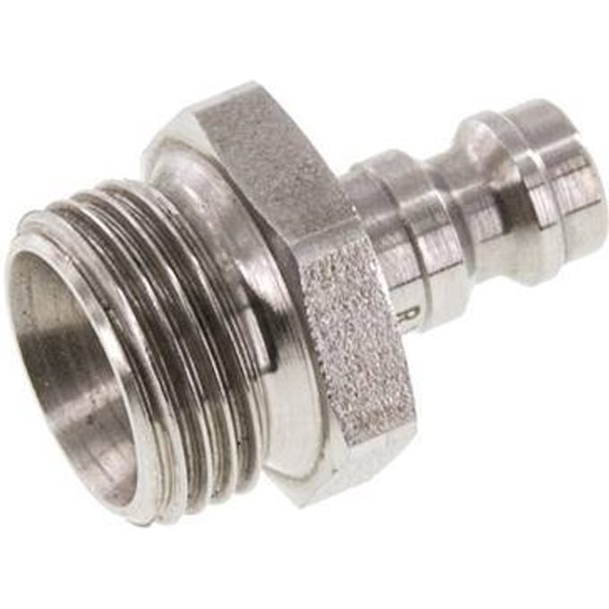 RVS 306L DN 5 Luchtkoppeling Insteeknippel G 3/8 inch Buitendraad - CLP5-M-SSL-P-038