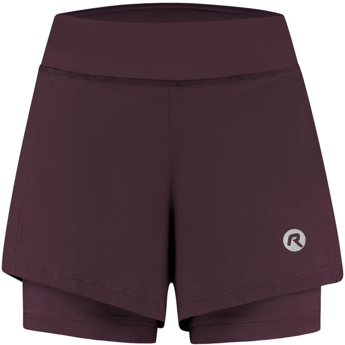 Rogelli Essential Dames 2-in-1 Hardloopshort - Telefoonzak - Aubergine