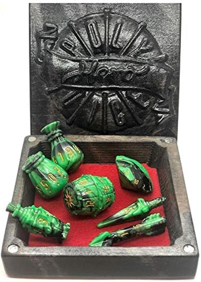 Set van 7 Dungeons & Dragons Dobbelstenen Meerkleurig