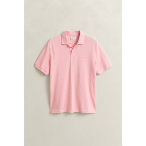 Gant Polo 2-Tone Short Sleeve Cotton Washed Pink / male