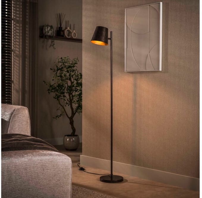 Vloerlamp Flex 1L - Urban bruin - 37x18x157 cm
