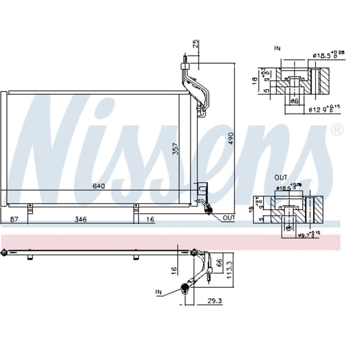 Condensator, airconditioning NISSENS 940515