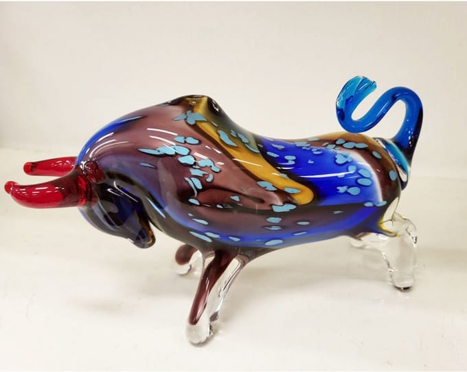 AL - Stier - Glaswerk - 22 cm Lengte